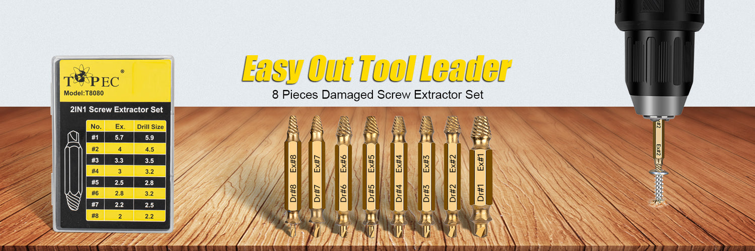 TOPEC | Wholesale Screw&Bolt Extractor Set, Drill Bit Set-TopecOffical