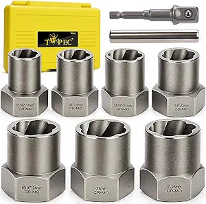 9-Piece 1/2'' Drive Deep Bolt Extractor Socket Set-T8086