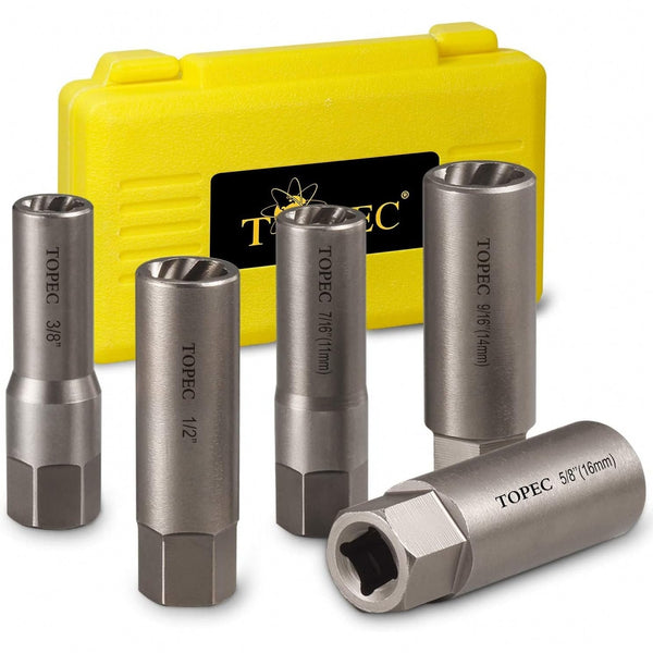 TOPEC 5-Piece Spiral Type Deep Extractor Set-T8007